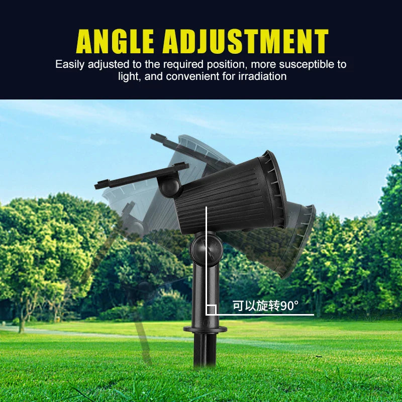 Axyaa Solar 9LED Spotlight: Adjustable, Waterproof Outdoor Landscape Lighting