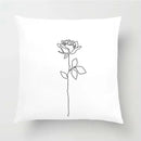 Nordic Line Drawing Cushion Cover for Home Decor by Axyaa