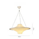 Axyaa UFO Pendant Light: Designer Minimalist French Cream Style Bedroom Lamp
