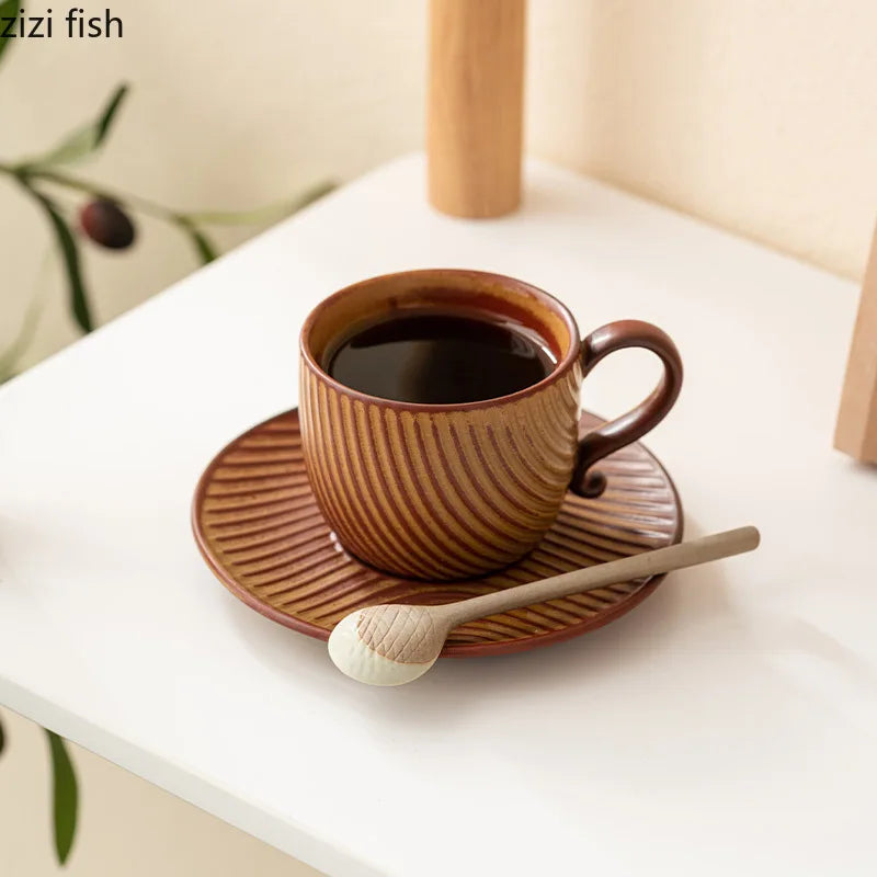 Axya Retro Ceramic Coffee Cup Set of 2