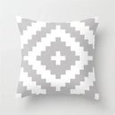 Axyaa Geometric Pillow Covers: Modern Grey Polyester Throw Pillow Cover