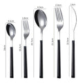 Axyaa Marble Pattern Cutlery Set: Knife, Fork, Spoon - Western Style, Stainless Steel