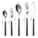 Axyaa Marble Pattern Cutlery Set: Knife, Fork, Spoon - Western Style, Stainless Steel