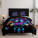 Axyaa Dreamcatcher Butterfly Print Duvet Set - Soft Polyester Bedding, All Seasons