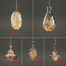 Axyaa Antique Brass 3-Head Glass Chandelier