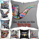 Axyaa Graffiti Street Art Pillow Covers - Home Decoration Lions David Lips Cover