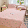 Axyaa Cotton Coarse Cloth Bed Sheet Set, Soft Mat & Quilt - Single/Double, Print, Washable