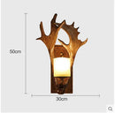 Axyaa Deer Horn LED Wall Lamp - Retro Style for Home, Restaurant, Bedroom, and Study
