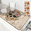 Axyaa Halloween Watercolor Branches Drying Mat