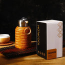 Axya Porcelain Insulation Cup with Stainless Steel Liner and Bamboo Tea Set