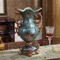 Axyaa Resin Vase Decor for High-End Living Room, TV Cabinet - Simulated Flower Arrangement