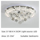 Axyaa Heart Crystal LED Ceiling Light - Stainless Steel Fixture