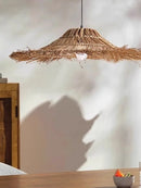 Axyaa Rattan Pendant Chandelier Light Fixture for Dining Bedroom Living Room