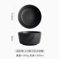 Axyaa Rock Pattern Ceramic Bowl, Household Soup and Rice Bowl, Breakfast Dessert Bowl