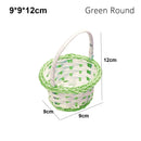 Axyaa Hand-Woven Wicker Flower Storage Basket: Beautiful Round/Oval Shape Basket