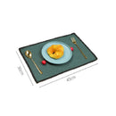Axyaa Green Lace Edge Dining Table Mats - Set of 6