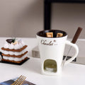 Axyaa Ceramic Mug with Fork, 130ML