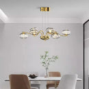 Axyaa Glass Ball Chandelier: Modern Luxury Living Room Light