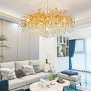 Axyaa Gold Crystal Droplet Ceiling Chandelier LED Lighting