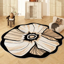 Axyaa Irregular Shape Flower Pattern Rug for Bedroom & Living Room