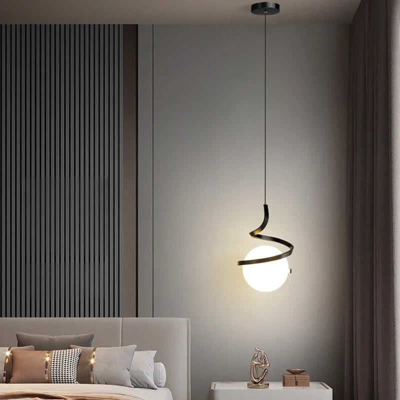 Axyaa Contemporary Glass LED Pendant Chandelier for Home Living Dining Bedroom