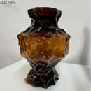 Axyaa Glass Vase Flower Arrangement Hydroponic Ornament Decor Craft Glass Vessel
