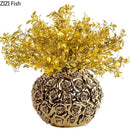 Axyaa Gold Plated Ceramic Rose Vase | Modern Home Wedding Decor & Ornaments