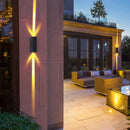 Axyaa Modern Waterproof 6W 12W LED Wall Lights, Up and Down Indoor Outdoor Wall Lamps