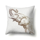 Axyaa Elephant Pattern Polyester Cushion Cover 45x45cm Home Decor Square Pillowcase