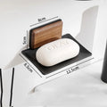 Wall-Mounted Black Walnut Soap Rack by Axyaa: No-Water Soap Box Shelf