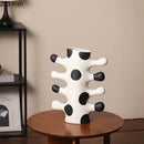 Axyaa Polka Dots Ceramic Vase: Chic Desk Decor for Flowers and Plants