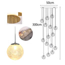 Axyaa Crystal Chandelier Stair Pendant Lamp Living Room Pendant Lights Interior Lighting