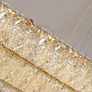 Axyaa Crystal Chandelier Stair Pendant Lamp Living Room Interior Lighting