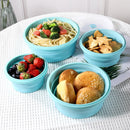 Axyaa Silicone Folding Lunch Box with Sealed Preservation - Outdoor, Microwave Safe
