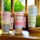Axyaa Ceramic Inner Liner Tumbler Stainless Steel Cup with Lid & Straw
