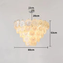 Axyaa Glass Chandeliers: Round LED Vintage Pendant Light for Dining Room & Kitchen