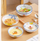 Axyaa 5 Inch Ceramic Bowl Set for Vegetables, Soup, Eggs, Air Fryer, Salad, Noodles