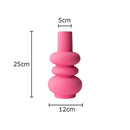Axyaa Pink Gourd Ceramic Vase Artificial Flowers Decoration Hydroponics Floral Vases