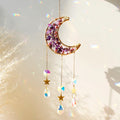 Axyaa Crystal Sun Catcher Prism Ball Moon Rainbow Wind Chimes Home Garden Decoration