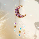 Axyaa Crystal Sun Catcher Prism Ball Moon Rainbow Wind Chimes Home Garden Decoration