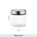 Axyaa Glass Storage Jar Kitchen Tea Coffee Bean Sealed Metal Lid Home Decor