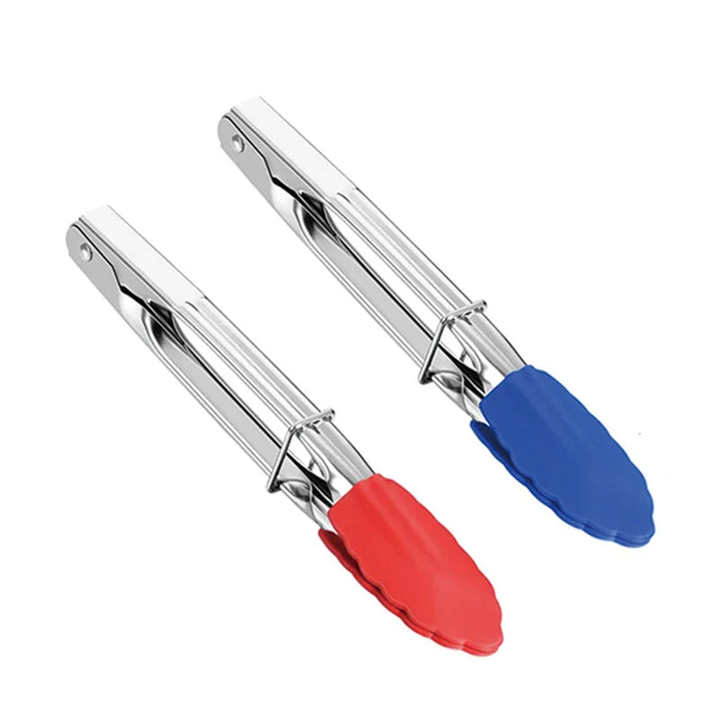 Axyaa Silicone Head Food Tongs with Stainless Steel Handle