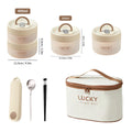 Axyaa Leak-proof Bento Box : Transparent Microwave Safe Lunch Box With Handle