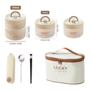 Axyaa Leak-proof Bento Box : Transparent Microwave Safe Lunch Box With Handle