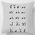 Axyaa Yoga Panda & Avocado Cartoon Animal Throw Pillow Bundle