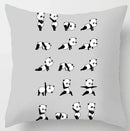 Axyaa Yoga Panda & Avocado Cartoon Animal Throw Pillow Bundle