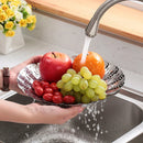 Axyaa Stainless Steel Folding Steamer Rack for Kitchen and Drain Tray