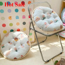 Axyaa Cartoon Round Milk Fleece Seat Cushion - Cute and Comfortable Office Chair Bay Window Futon