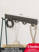 Axyaa Space Aluminum Kitchen Bathroom Hooks Storage Rack - Wall Hanging Household Accessories