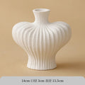 Ceramic White Vase for Home Decor by Axyaa
